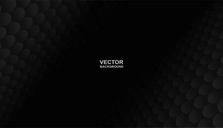 Abstract. Circle black background. light and shadow. copy space .Vector.のイラスト素材