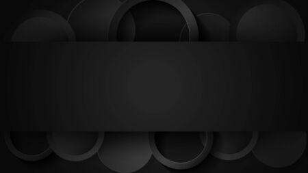 Abstract. Circle black overlap background. light and shadow. copy space .Vector.のイラスト素材