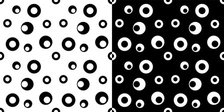 Abstract. black and white background pattern seamless design for mask face, pillow, print, fashion, clothing, fabric, gift wrap. Vector.のイラスト素材