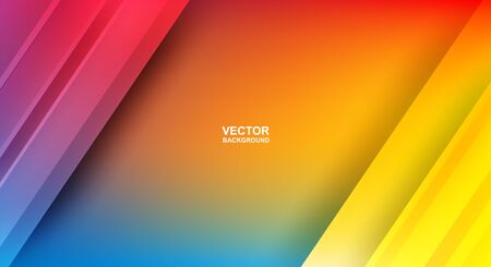 Abstract. Colorful geometric shape overlap background. light and shadow. for template, cover, banner, brochure .vector.のイラスト素材