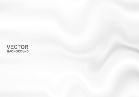 Abstract background . White fabric wavy folds of grunge silk or satin .light and shadow .Vector.のイラスト素材