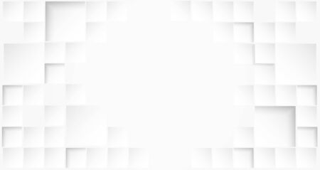 Abstract. Embossed paper square white Background ,light and shadow .Vector.のイラスト素材