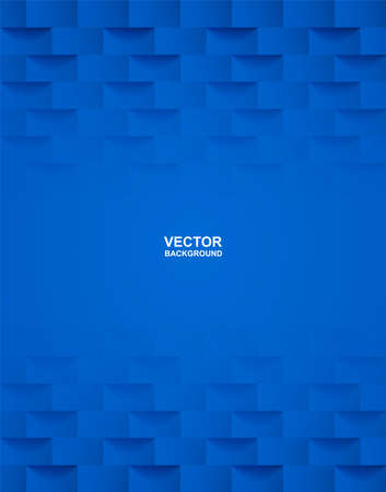 Abstract. Blue square shape geometric background. light and shadow . Vector.のイラスト素材