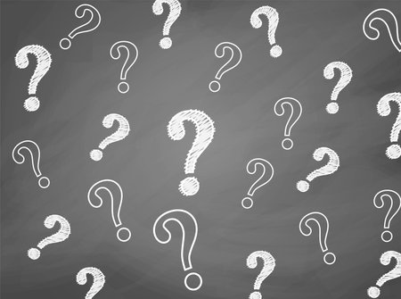 Question mark on chalkboard background. vector.のイラスト素材
