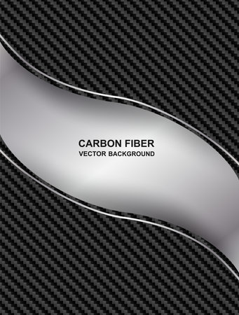 Abstract. Carbon fiber background. black Carbon fiber and silver overlap background. light and shadow. Vector.のイラスト素材