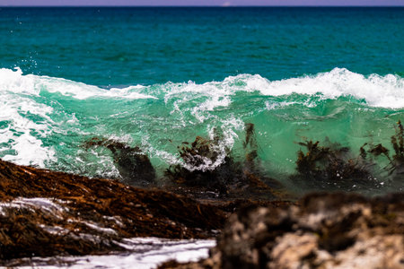 rough water at the coast