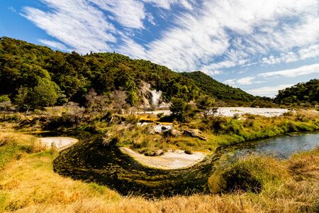 The vulcanic valley in rotorua2の写真素材