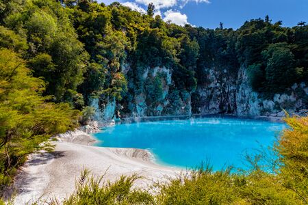 The vulcanic valley in rotorua4の写真素材