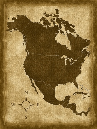 Map of North Americaの写真素材