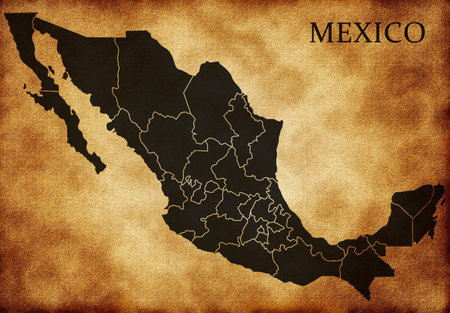 Map of Mexicoの写真素材