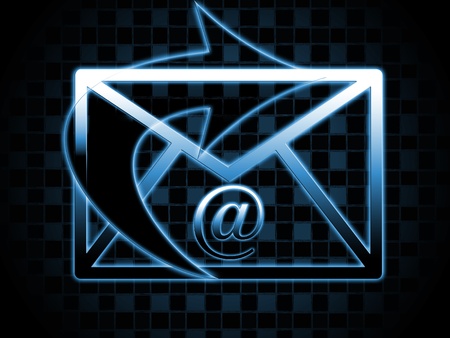 Blue mail envelopeの写真素材