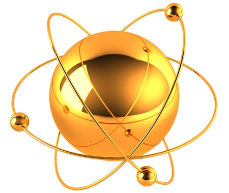 Gold atomの写真素材