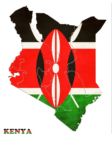 Map of Kenyaの写真素材