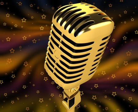 Vintage microphoneの写真素材