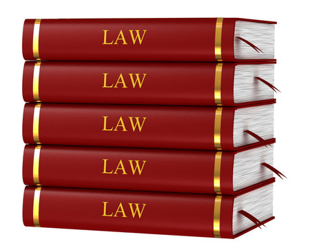 Books of Law isolated on white background