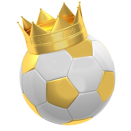 Soccer ball with crownの写真素材