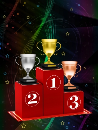 Pedestal with the cupの写真素材