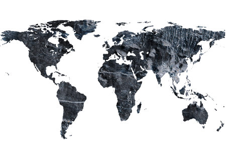 World map isolated on a white の写真素材
