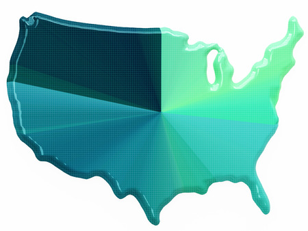 Color map of USA in 3d styleの写真素材