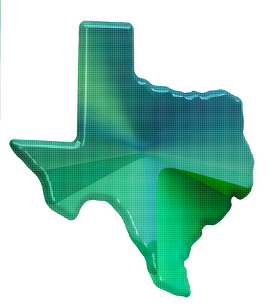 Map of Texas in 3d styleの写真素材