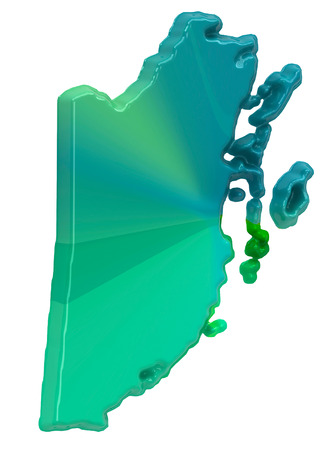 Map of Belize on a white backgroundの写真素材