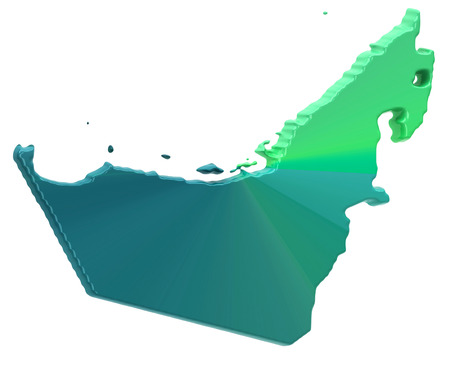 Map of United Arab Emiratesの写真素材