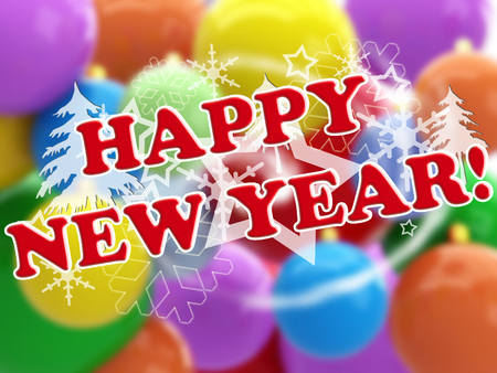 Inscription Happy new year!の写真素材
