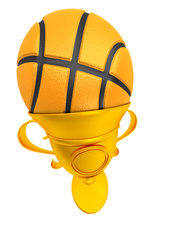 Award basketball trophy cupの写真素材