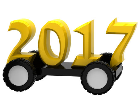 3d inscription 2017 on wheels