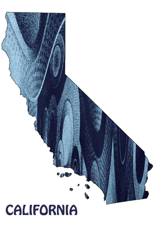 Abstract California mapの写真素材