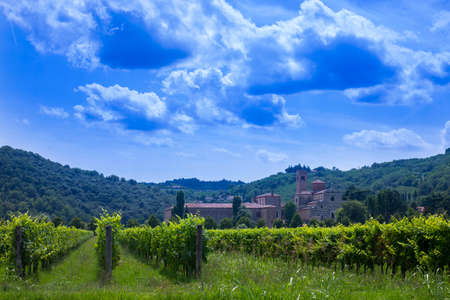 view of the abbey of Praglia, the province of Paduaの写真素材