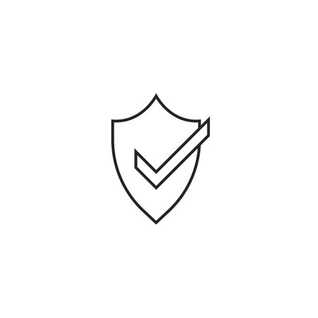 shield vector icon illustration symbol templateのイラスト素材
