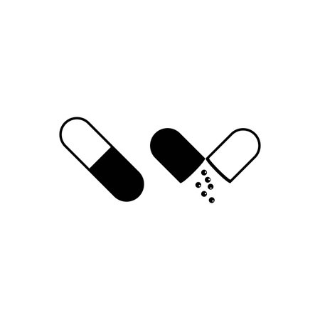 capsule medicine icon. vector illustration symbol designのイラスト素材
