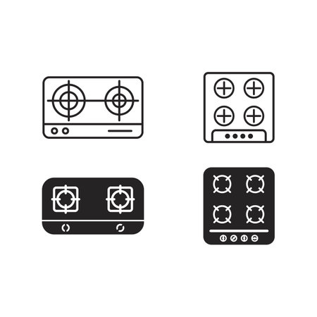 gas stove icon vector illustration symbol design.のイラスト素材