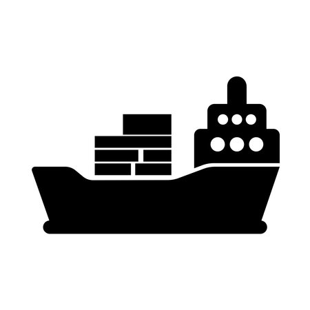 cargo ship icon vector illustration designのイラスト素材