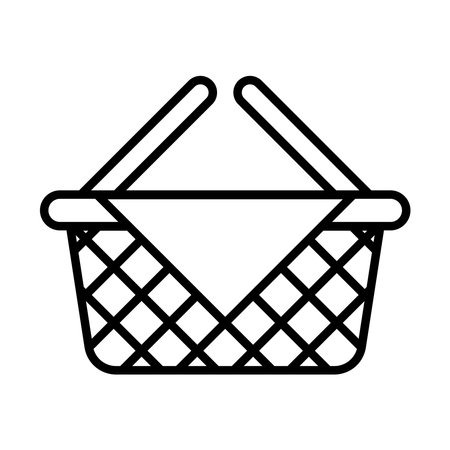 picnic basket icon vector illustrationのイラスト素材