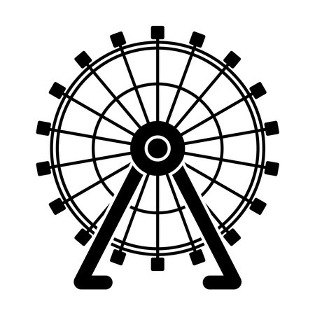 Ferris wheel icon vector illustrationのイラスト素材