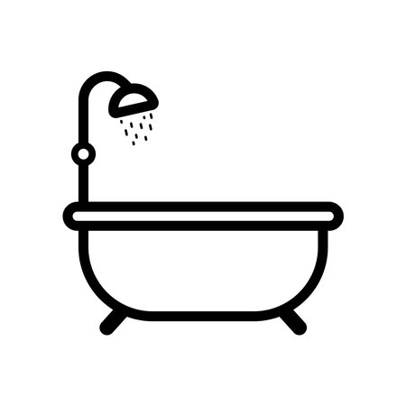 bathtub icon vector illustrationのイラスト素材