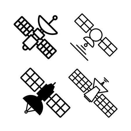 satellite icon vector illustrationのイラスト素材