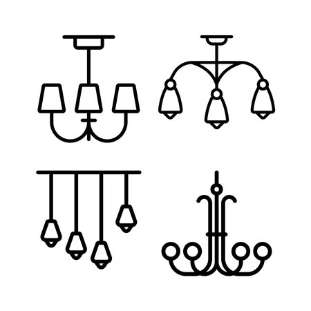 chandelier icon vector illustrationのイラスト素材
