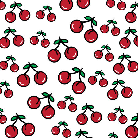 cherry icon vector illustration logo designのイラスト素材