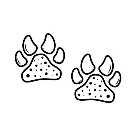 paw print icon vector illustration logo deisgnのイラスト素材