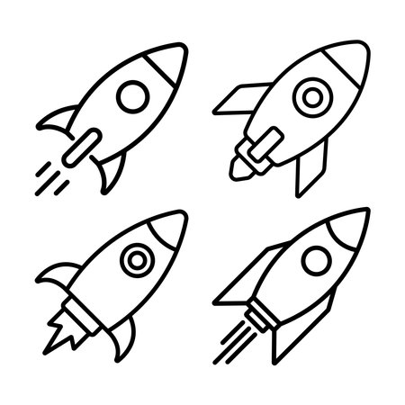 rocket icon vector illustration logo deisgnのイラスト素材