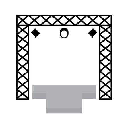 stage icon vector illustration logo designのイラスト素材