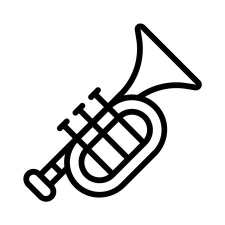 trumpet icon vector illustration logo deisgnのイラスト素材