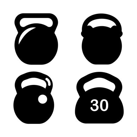 kettlebell icon vector illustratio logo designのイラスト素材