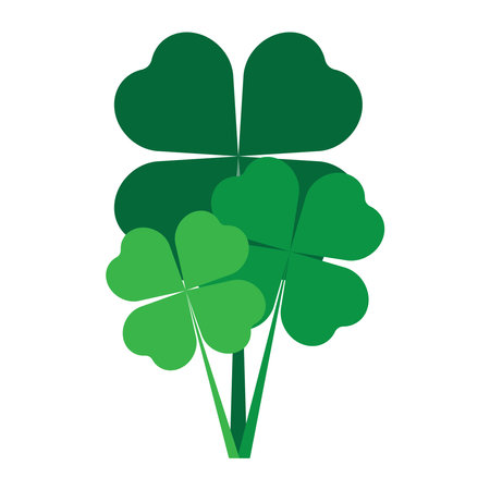 four leaf clover icon vector illustration logo designのイラスト素材
