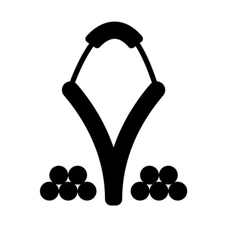slingshot icon vector illustration logo designのイラスト素材