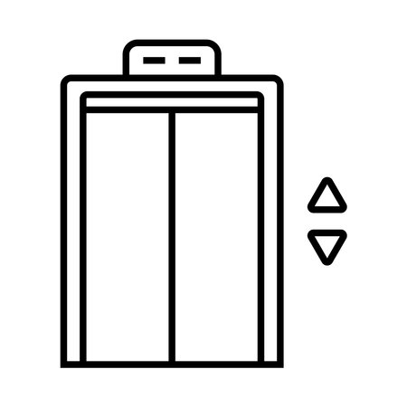 elevator icon vector illustration logo designのイラスト素材