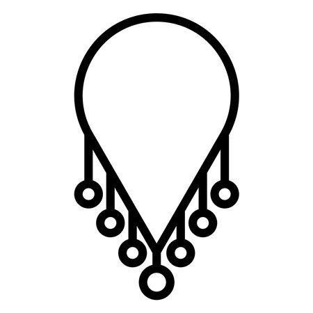 necklace icon vector illustration logo designのイラスト素材